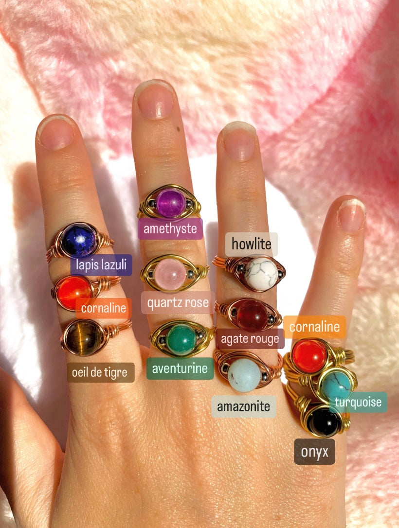 Bague Ariane pierre naturelle
