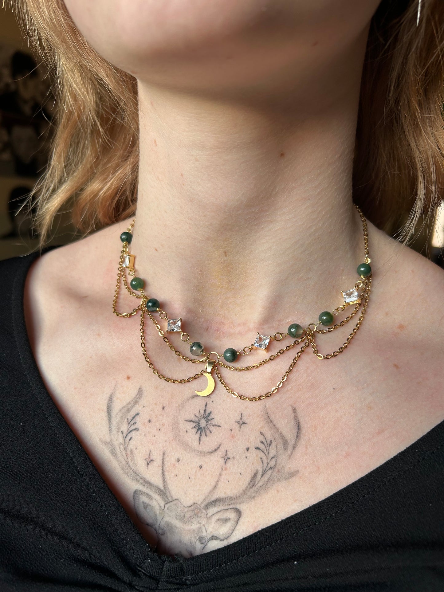Collier Lucia pierres et zirconiums personnalisable