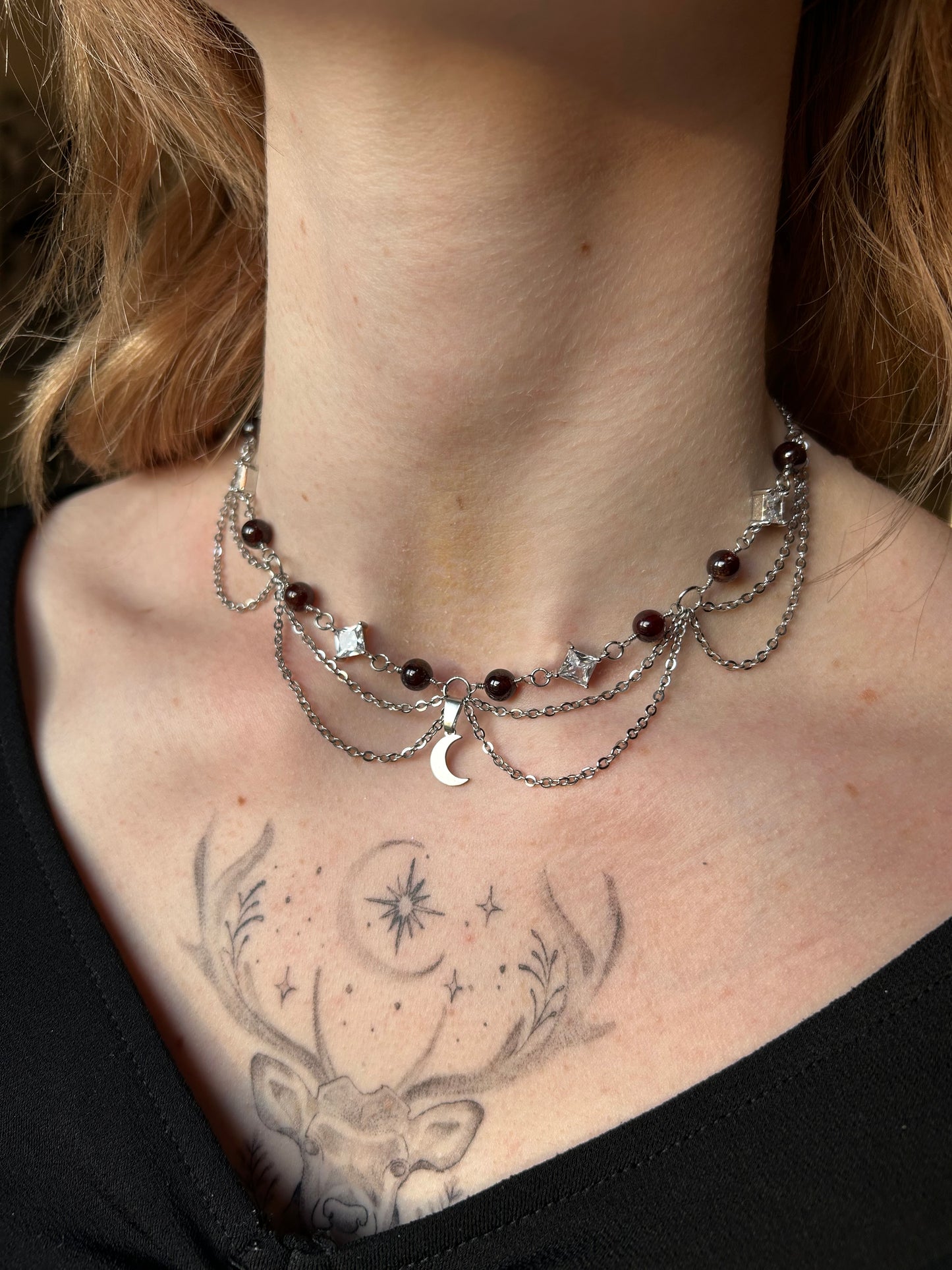 Collier Lucia pierres et zirconiums personnalisable