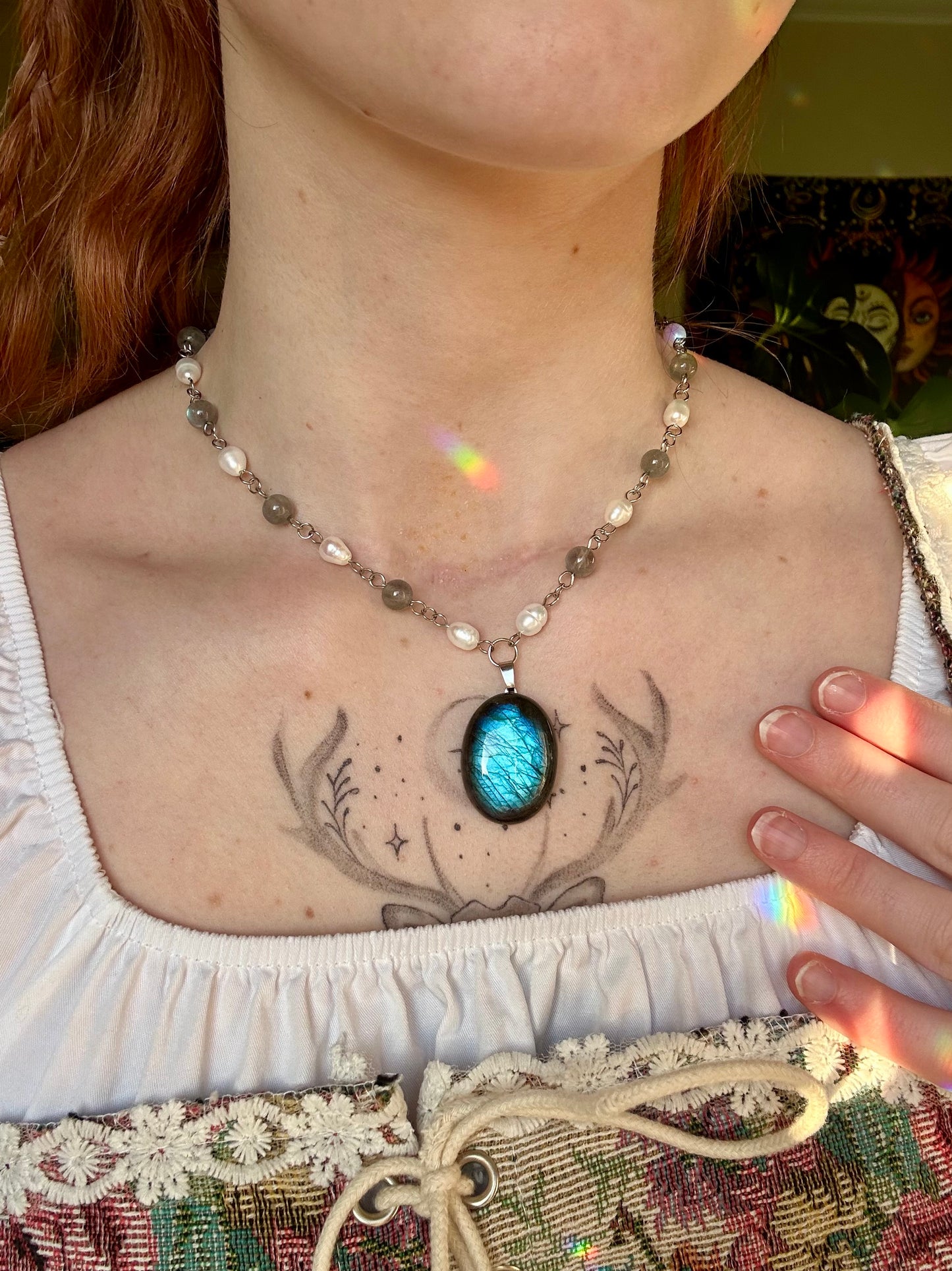 Collier Galadriel Labradorite version 2