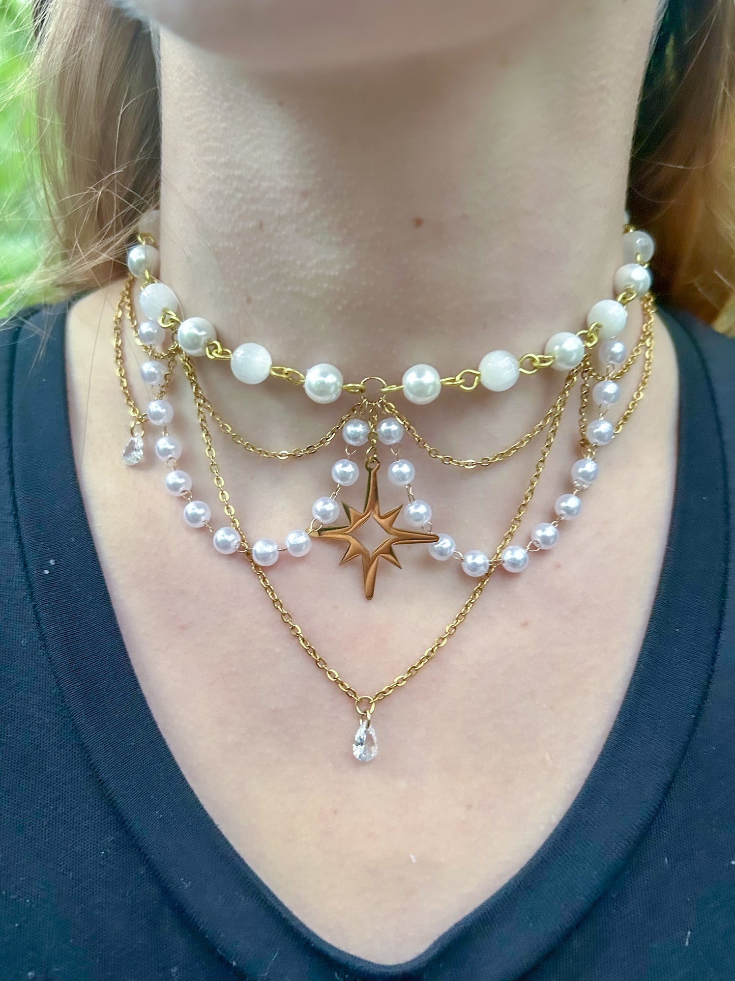 Collier White Queen Pierre de lune