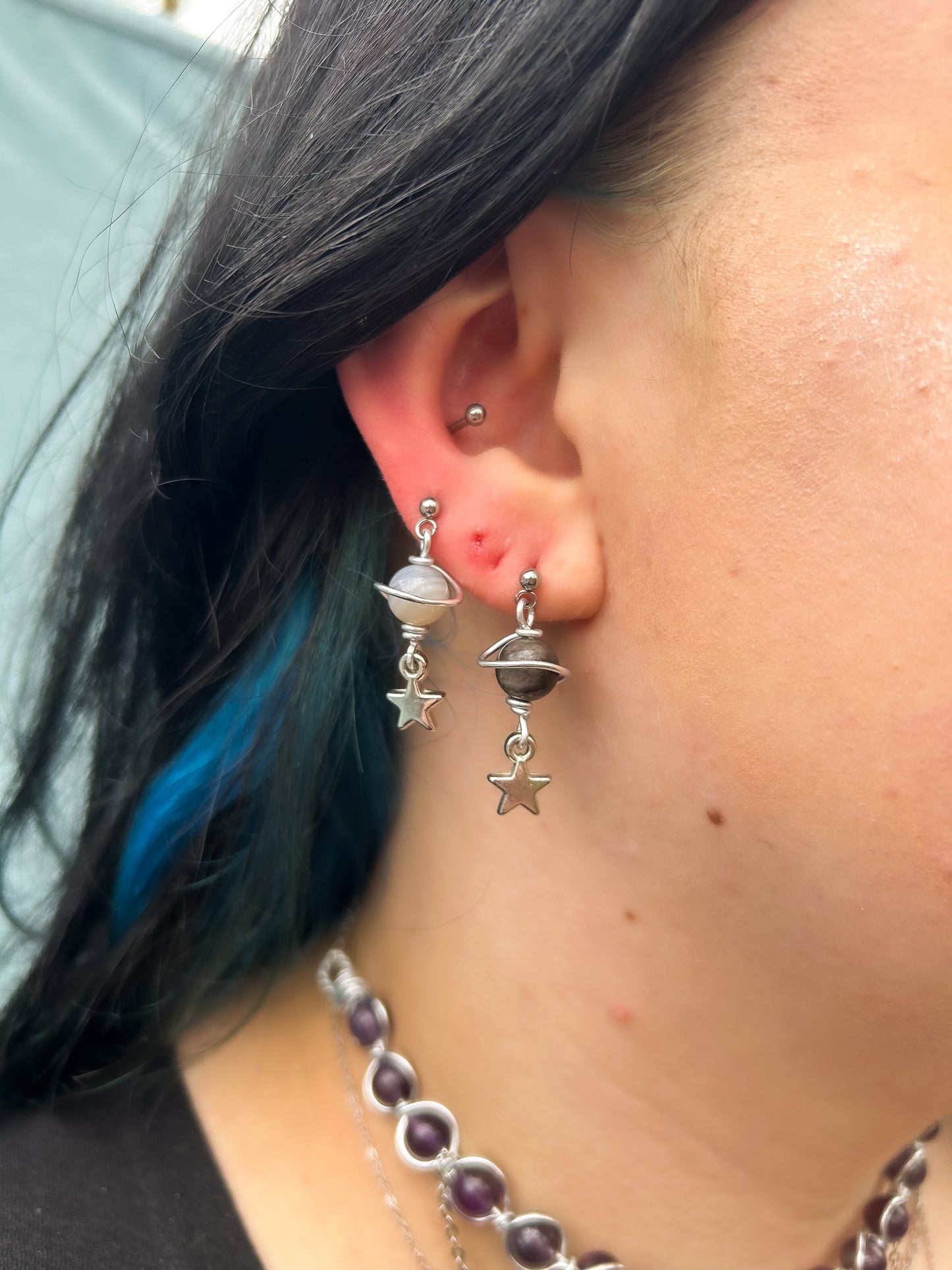 Boucles d’oreilles Saturne Personnalisables