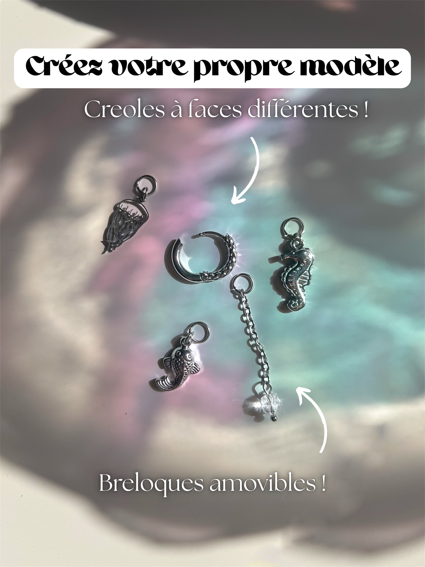 Boucles d’oreilles 3 en 1 Tangaroa