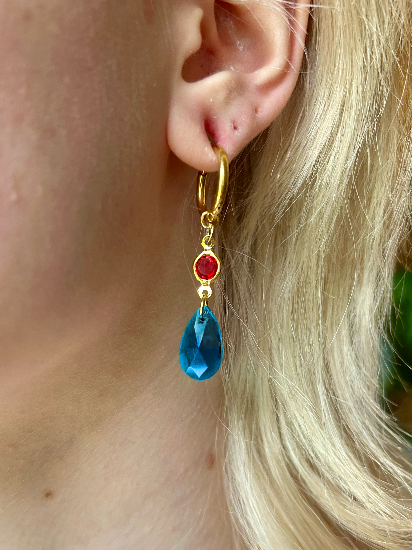 Boucles d’oreilles Hauru bleu canard