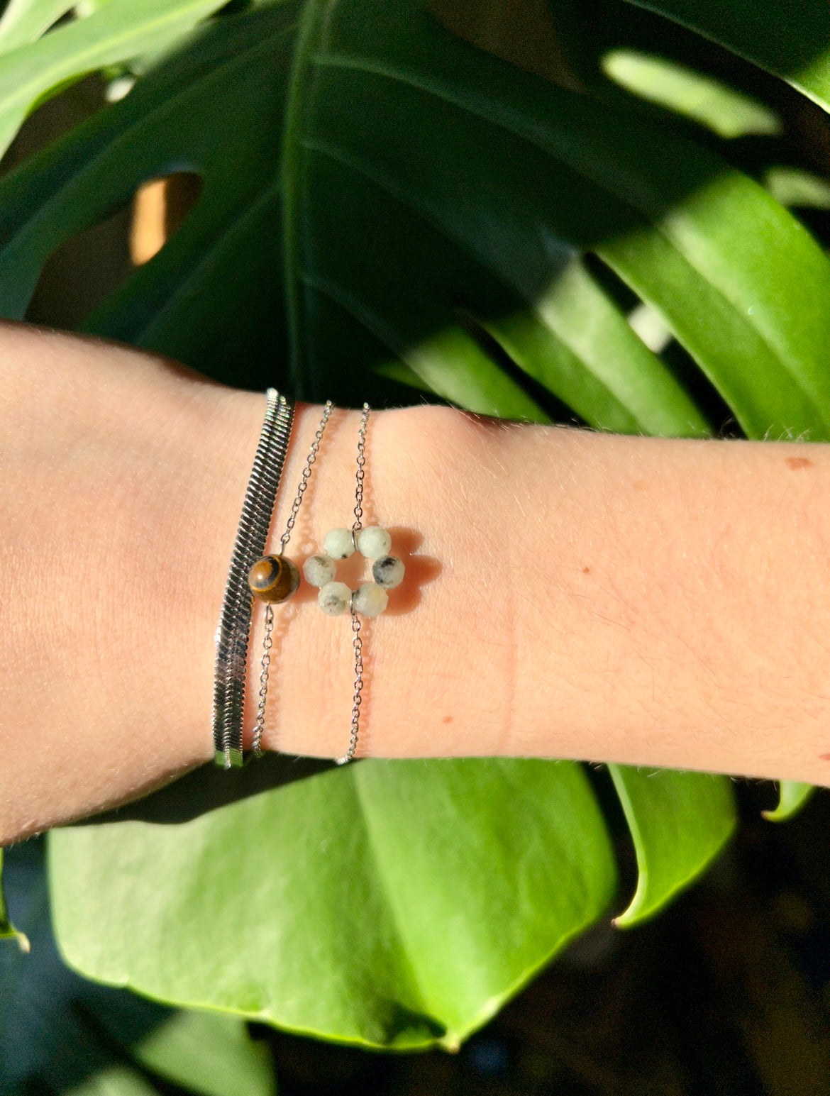 Bracelet Flora jade du Guatemala