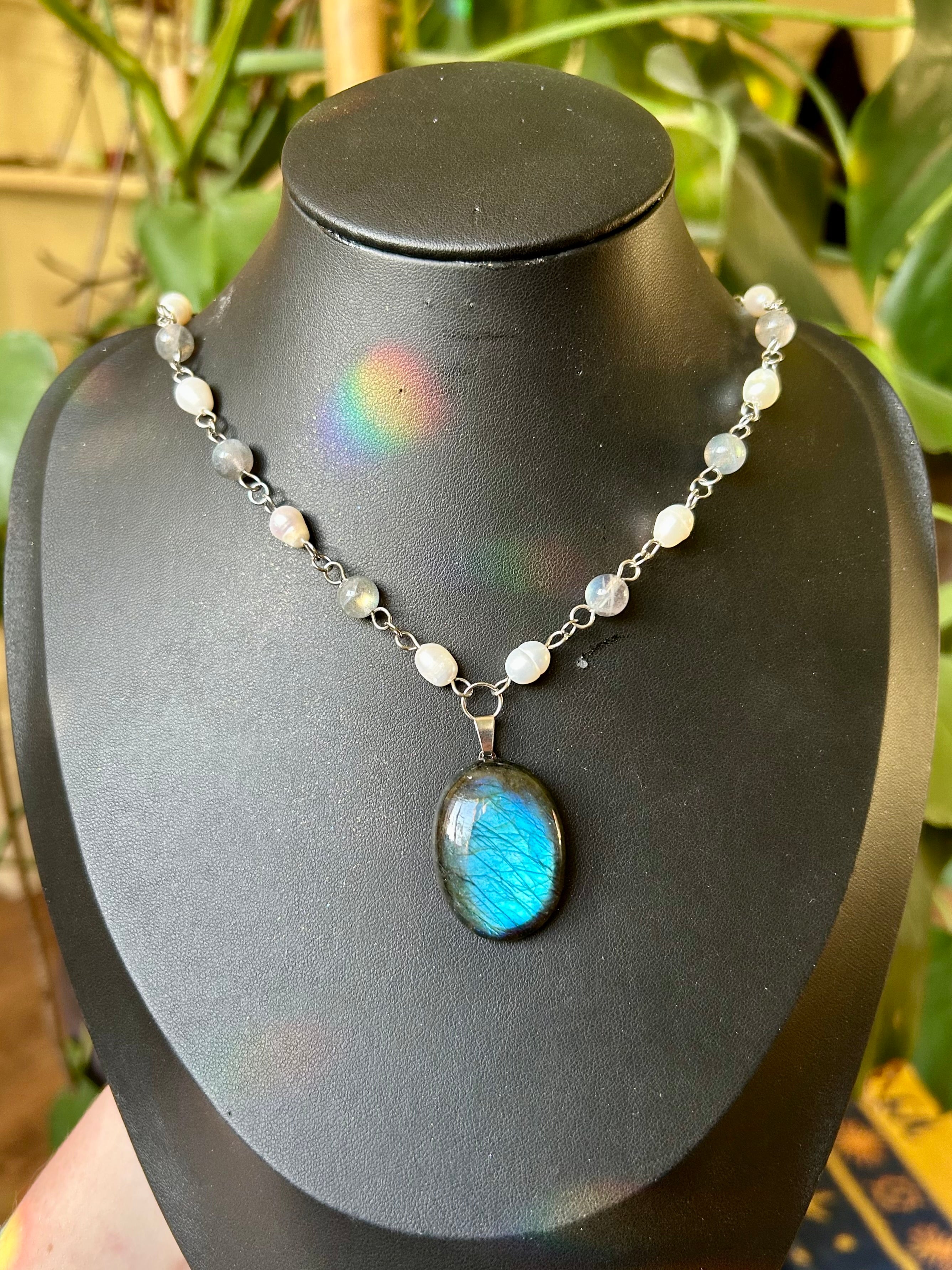 Collier Galadriel Labradorite 2 en 1
