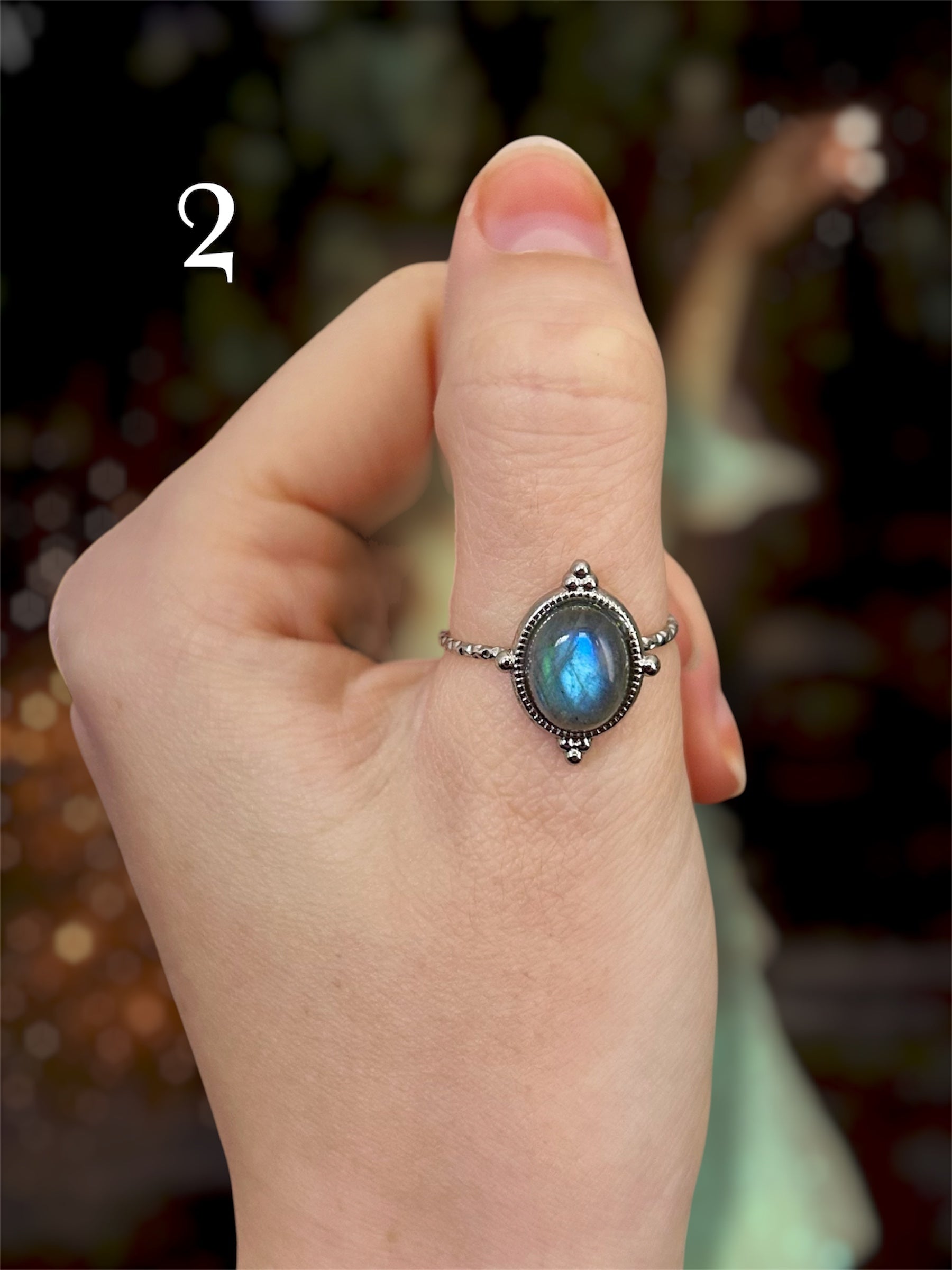 Bagues uniques Labradorites & Pierres de lune