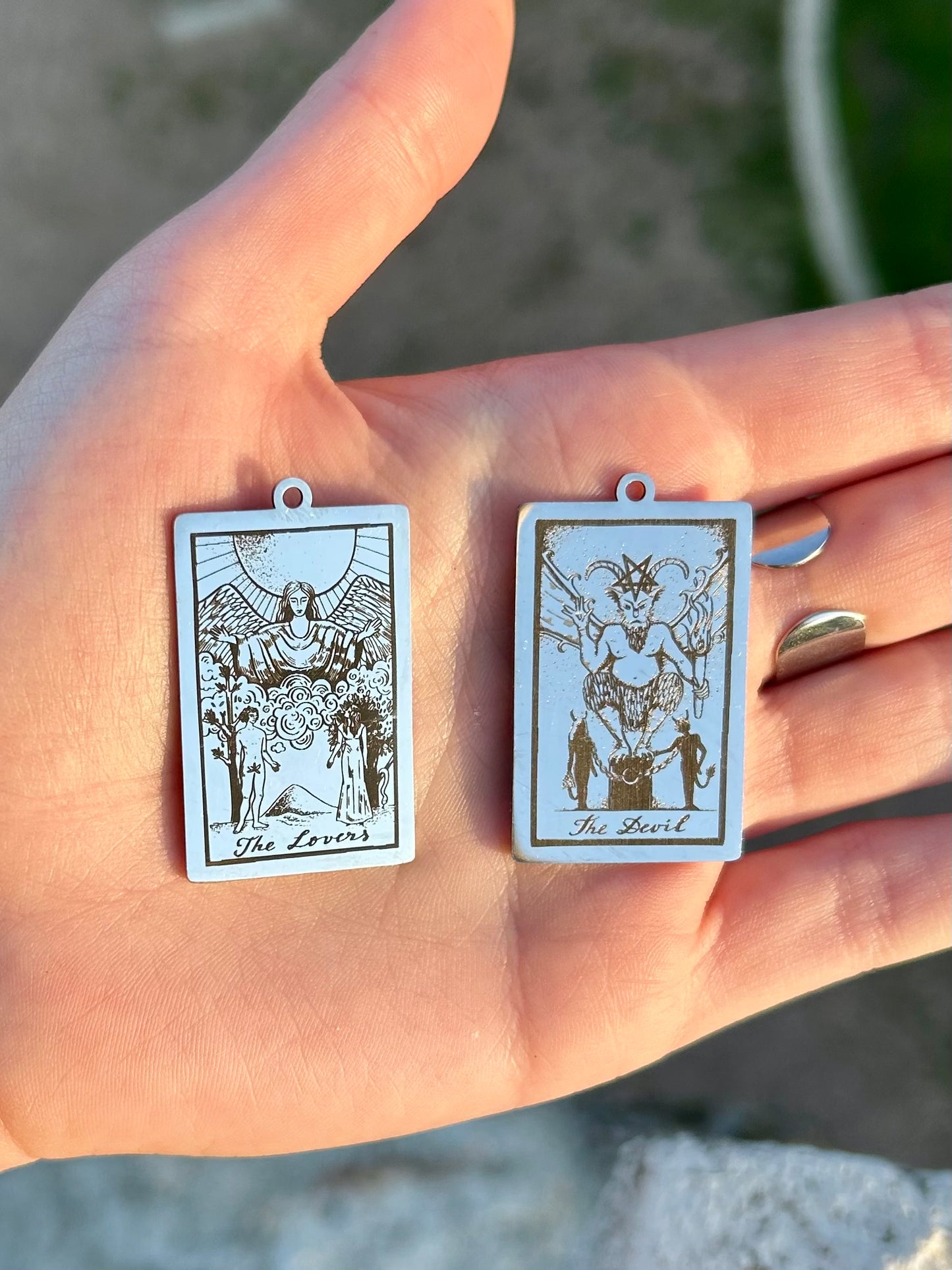 Pendentif Tarot Arcanes gravées