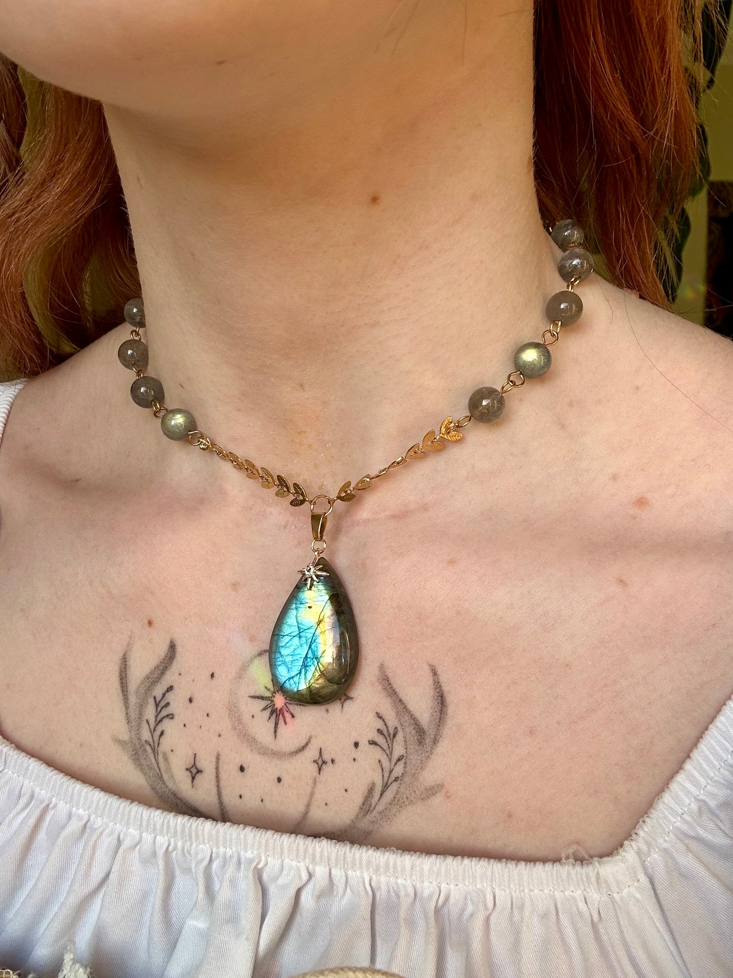 Collier Galadriel Labradorite version 4