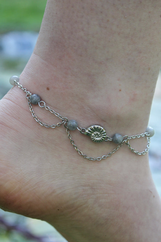 Bracelet de cheville Écume d’Ondine élaboré