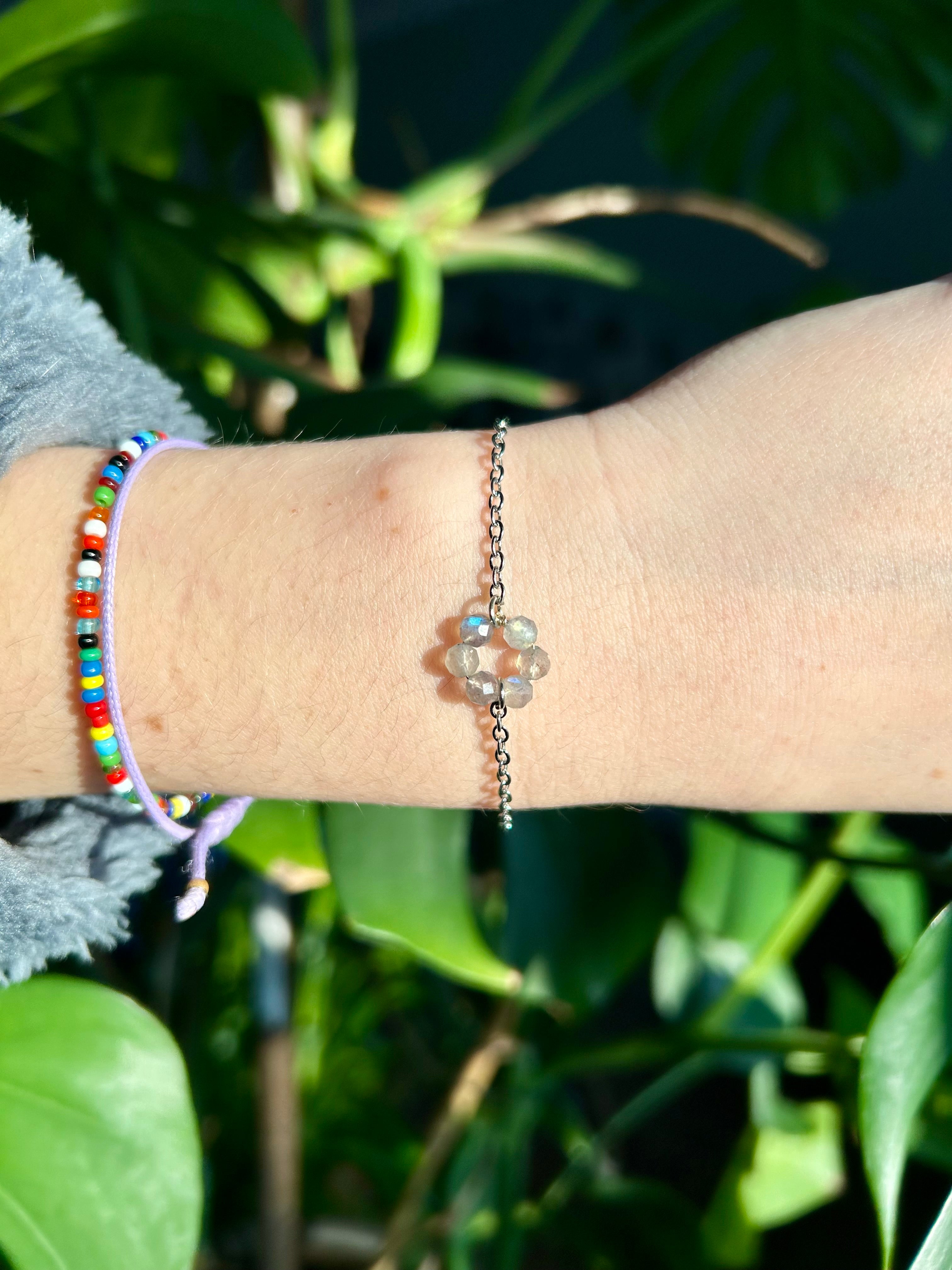 Bracelet Flora labradorite AAA