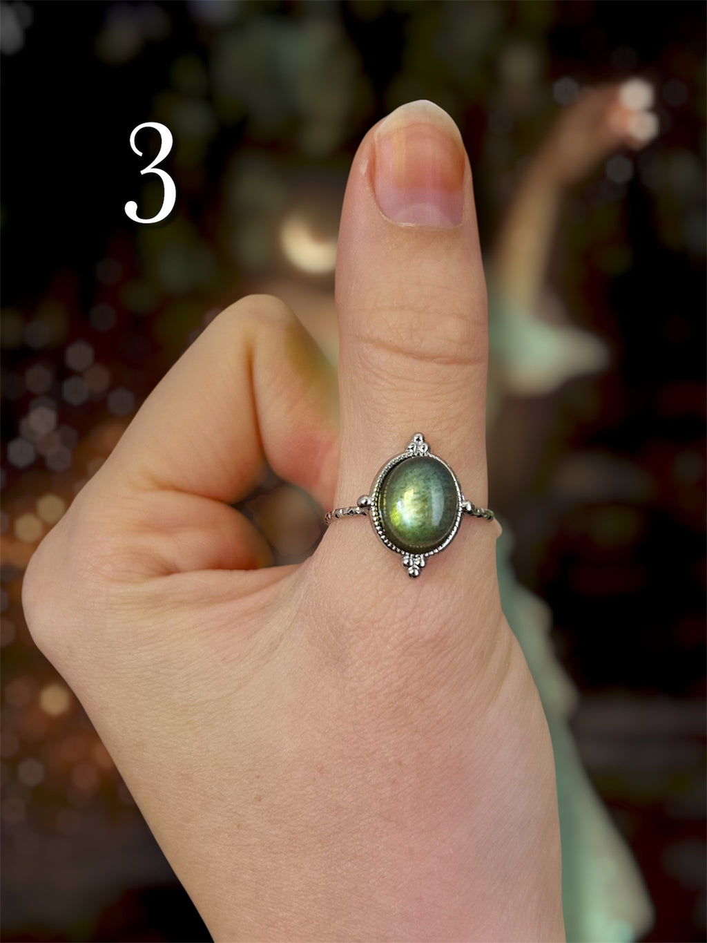 Bagues uniques Labradorites & Pierres de lune