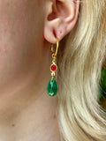 Boucles d’oreilles Hauru vert