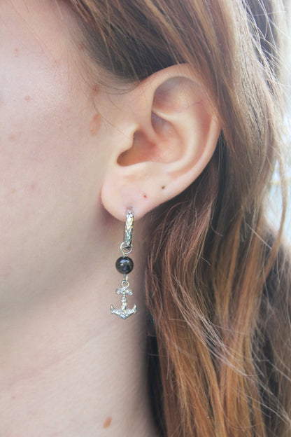 boucles d’oreilles Black Pearl