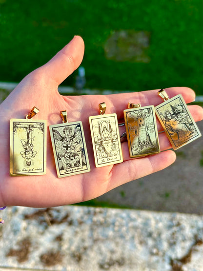 Pendentif Tarot Arcanes gravées