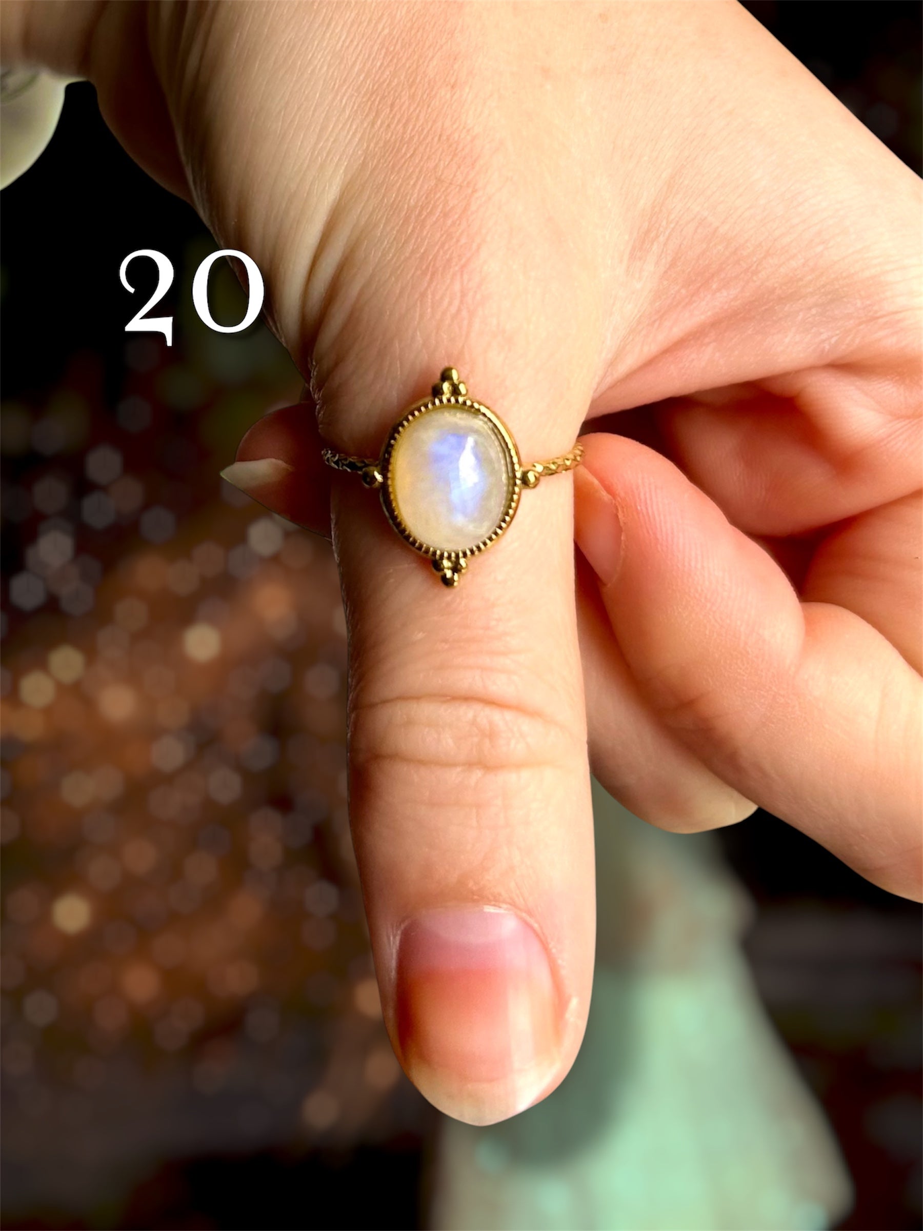 Bagues uniques Labradorites & Pierres de lune
