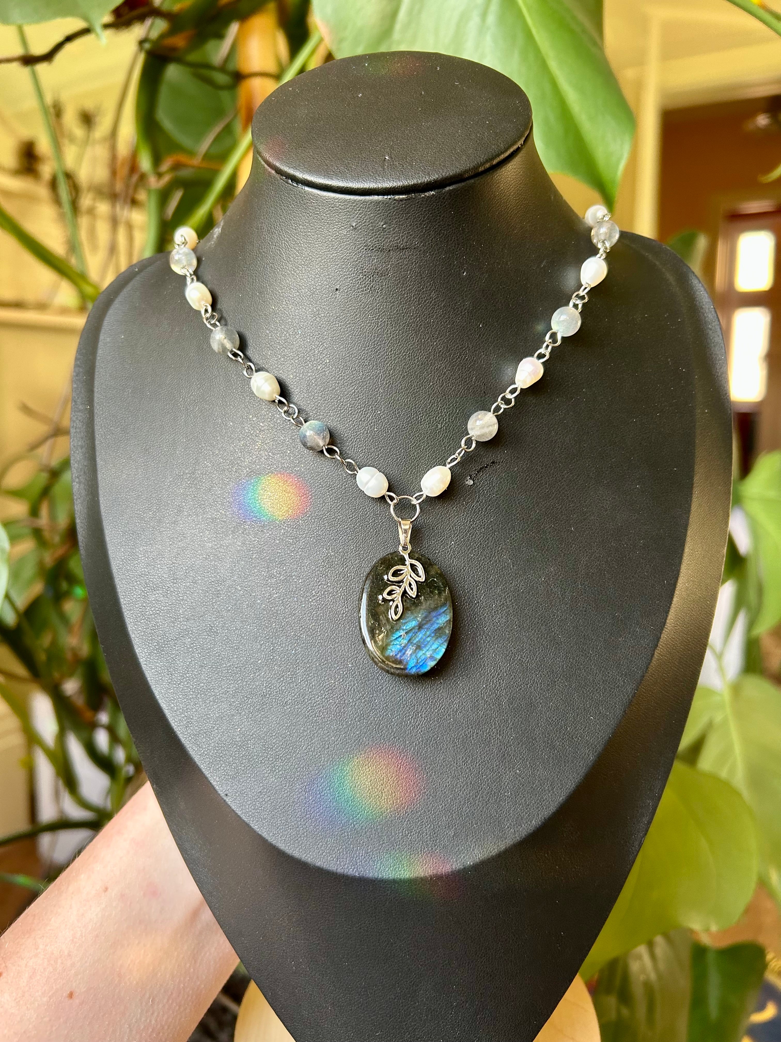 Collier Galadriel Labradorite 2 en 1