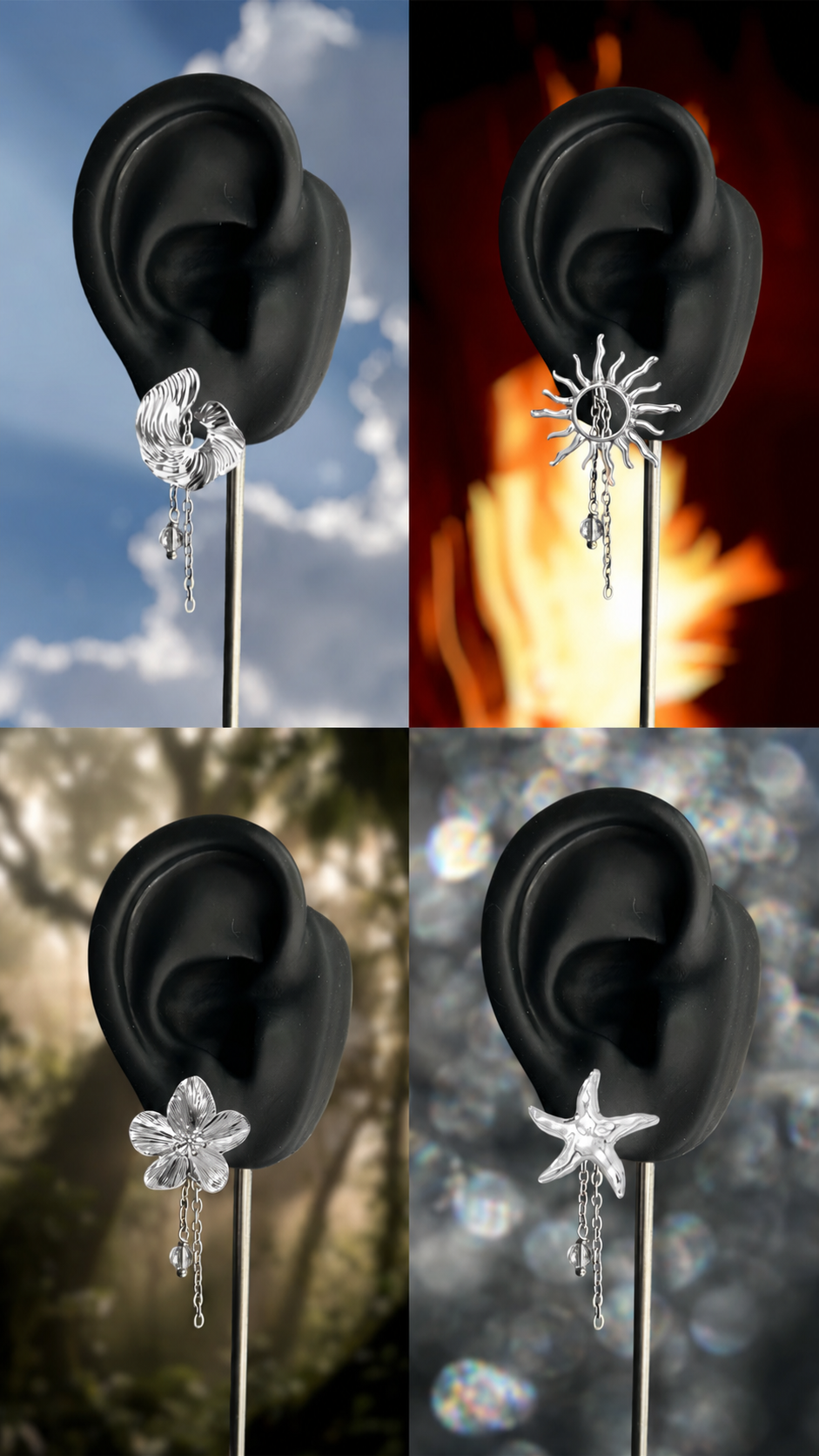 Puces d’oreilles 2 en 1 Terra