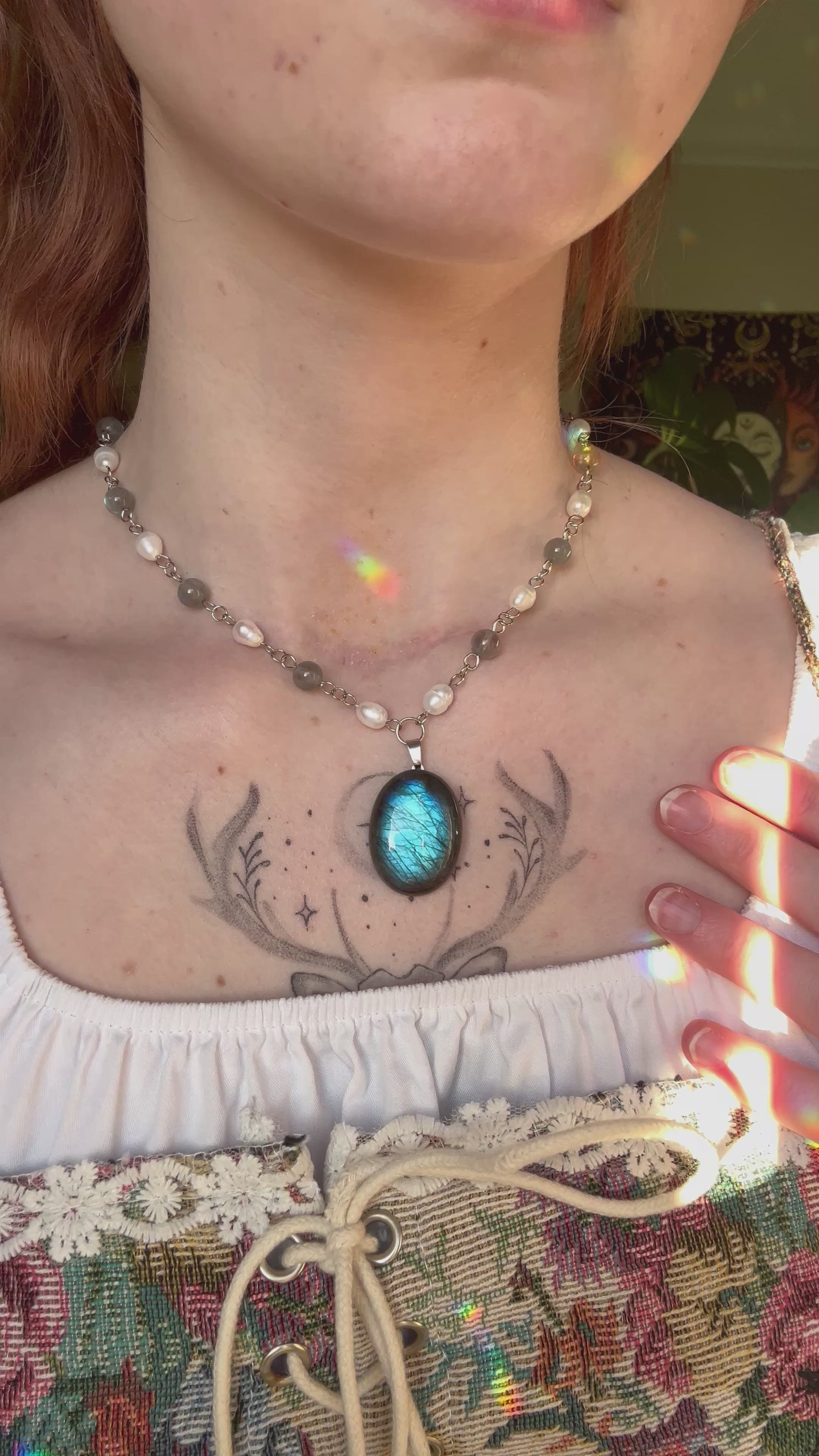 Collier Galadriel Labradorite 2 en 1