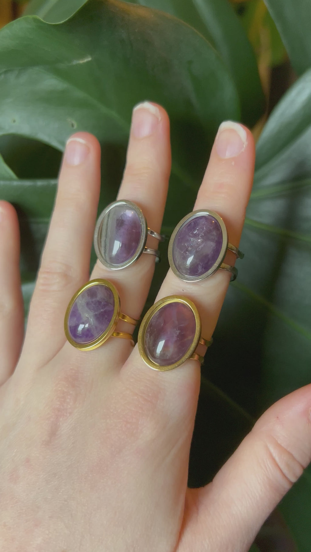 Bague ajustable Yubaba Améthyste
