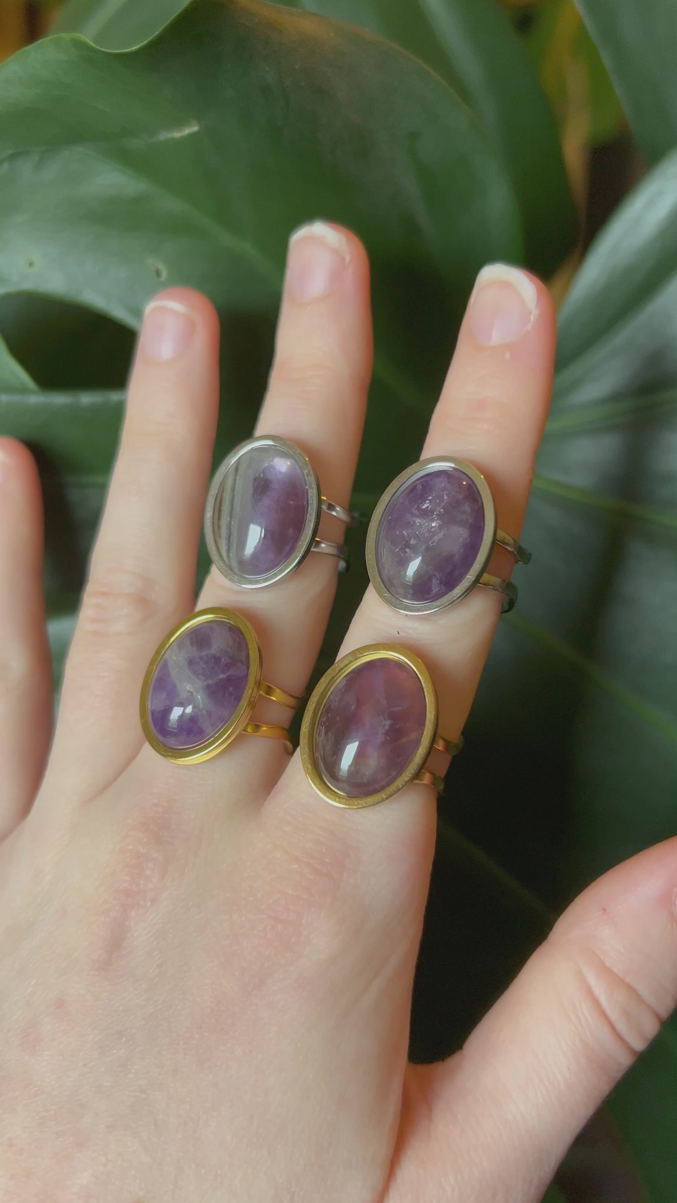 Bague ajustable Yubaba Améthyste