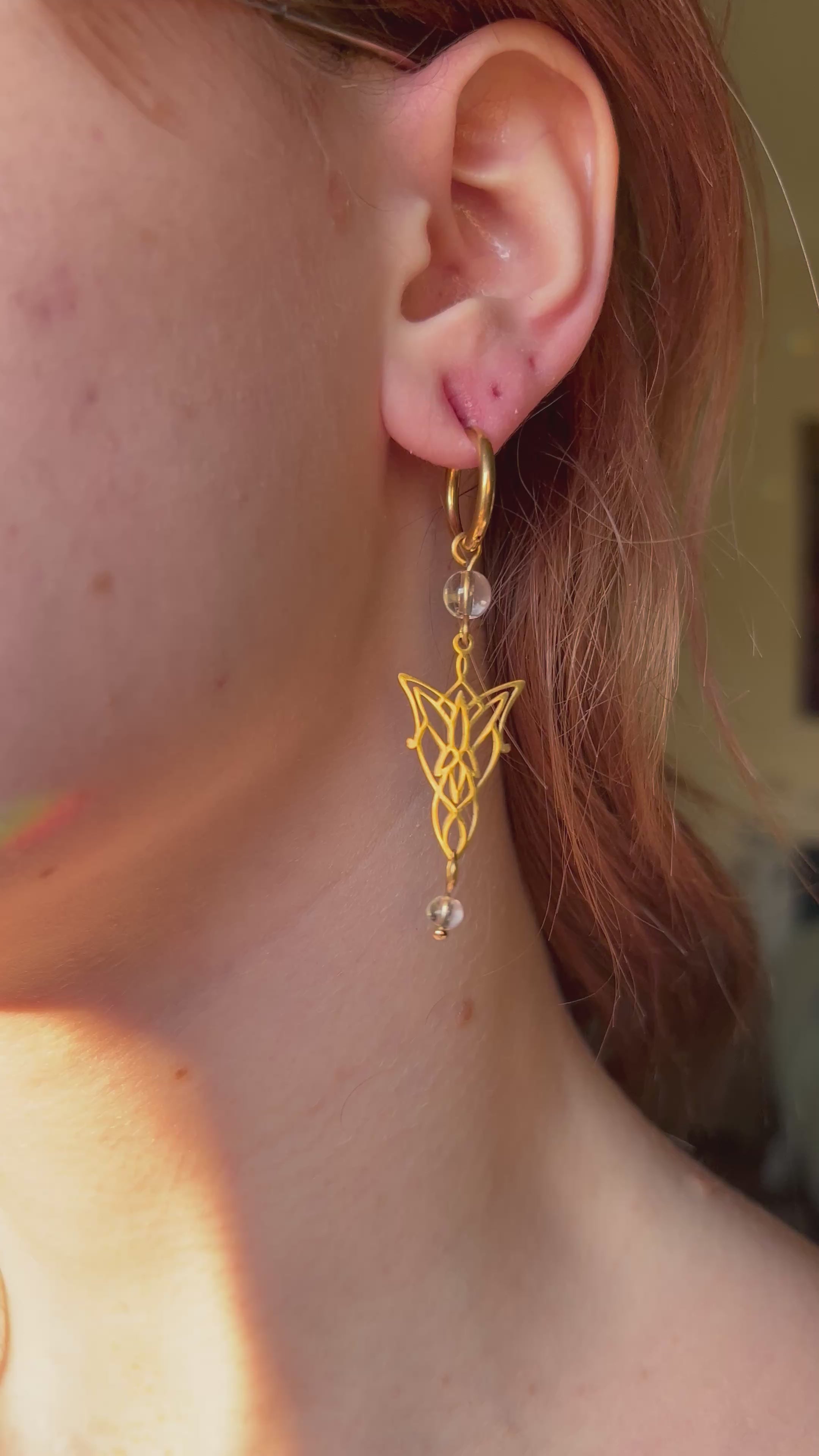 Boucles d’oreilles Arwen personnalisables 2 en 1