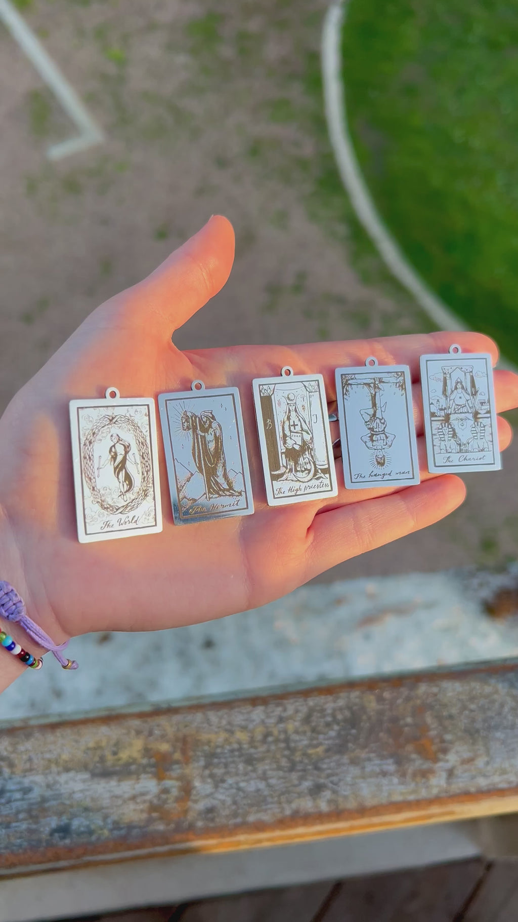 Pendentif Tarot Arcanes gravées
