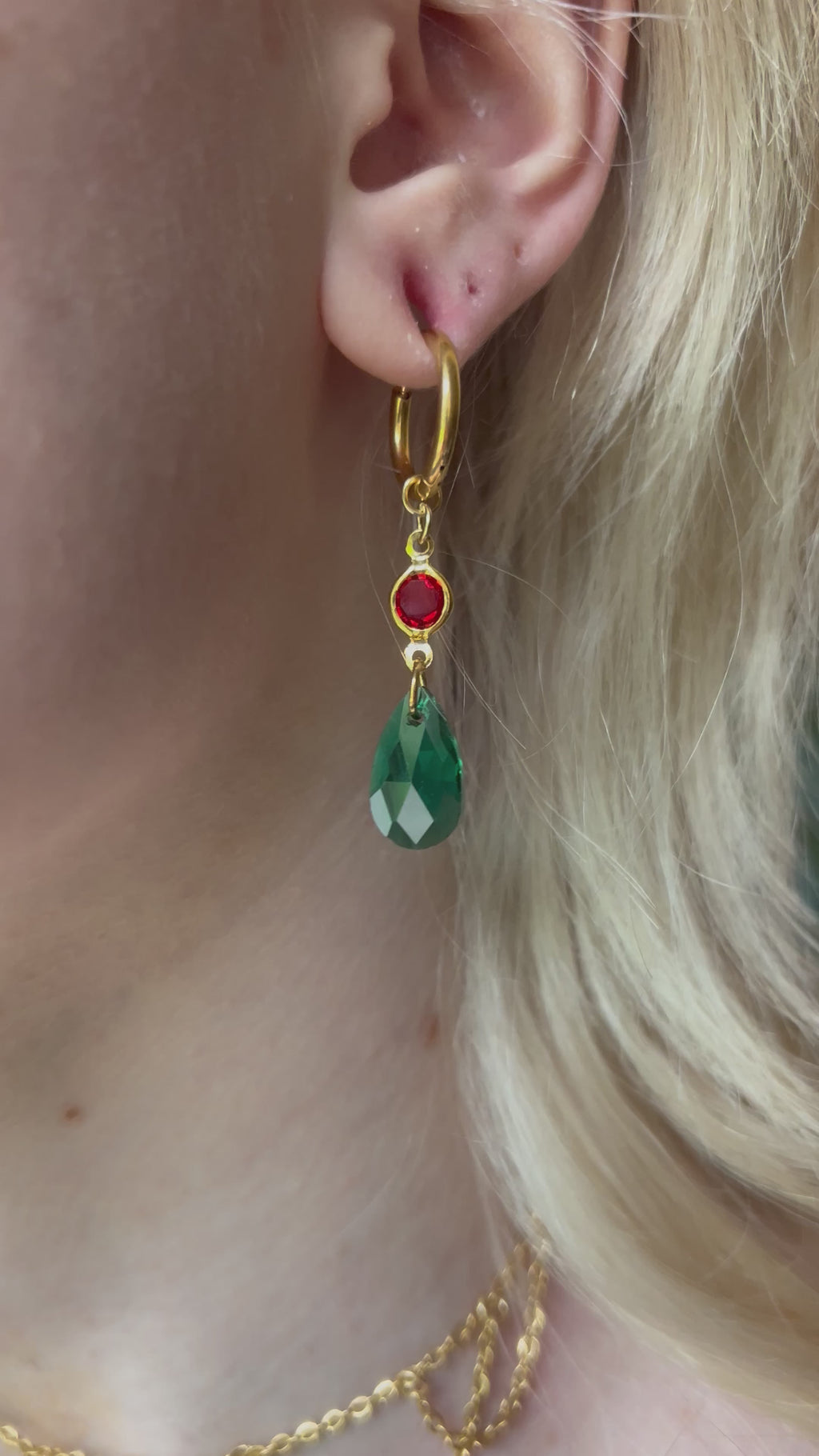 Boucles d’oreilles Hauru vert